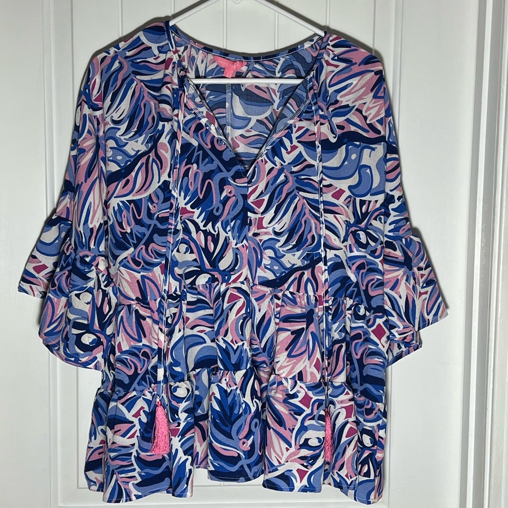 Simply Southern Ruffle Top - L - Picture 5 of 9